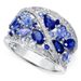 Cao Shi's New Recommendation Luxury Group Set Blue Zircon Hollow Out Ring For Women, Ball And Party Accessories_ipsvogv.com