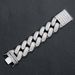Unisex Hip Hop 40mm Men's Large Cuban Chain Full Of Zircon T Square Zircon Real Gold Electroplated Hip Hop Punk Personality Bracelet_ipsvogv.com
