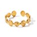 Women's simple non-fading gold stainless steel oval round ring accessories_ipsvogv.com
