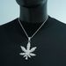 Unisex Hot Selling Jewelry Hip Hop Diamond Maple Leaf Pendant Necklace Fashion Pendant Necklace_ipsvogv.com