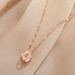 Titanium Steel Geometric Hollow Zircon Pendant Ins Simple And Personalized Clavicle Chain Fashion Square Smart Necklace_ipsvogv.com