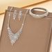 Women’s Jewelry Set Fashion Winter New Arrivals E Commerce Bride Wedding Dress Accessories Charming Diamond Women's Small Earrings Necklace Set_ipsvogv.com