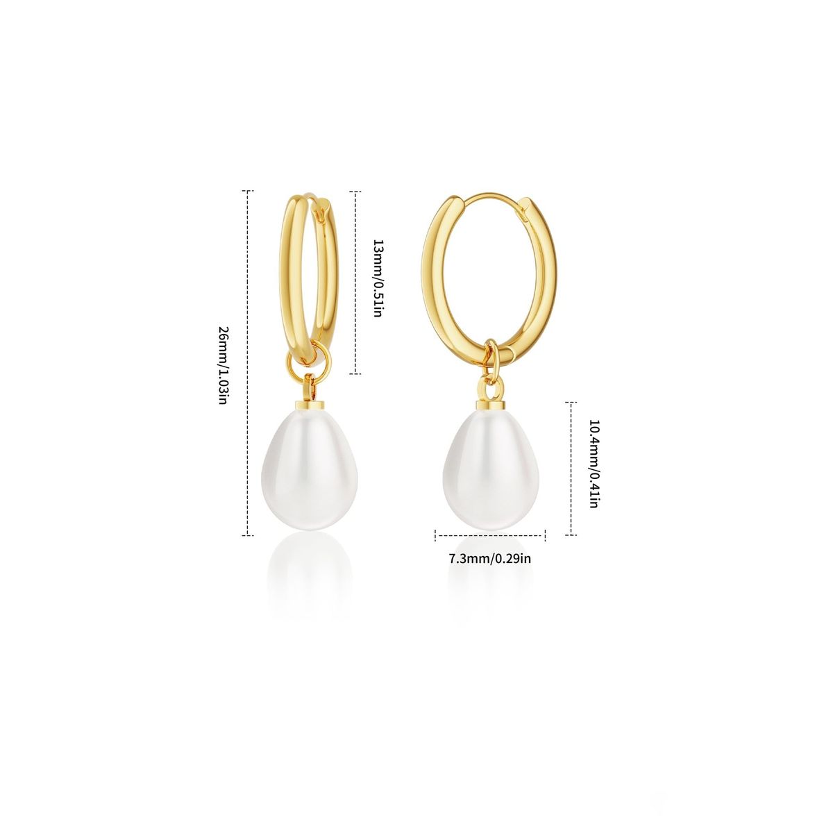 Women’s Jewelry Set Fashion Hot Sales Real Gold Brass Electroplating Fashionable Teardrop Shaped Pearl Pendant Ladies' High End Earrings_ipsvogv.com