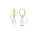 Women’s Jewelry Set Fashion Hot Sales Real Gold Brass Electroplating Fashionable Teardrop Shaped Pearl Pendant Ladies' High End Earrings_ipsvogv.com