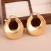 Full Glossy Concave And Convex Hollow Earrings C Shaped Earrings New Simple And Fashionable High End Earrings For Women_ipsvogv.com
