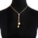 Jewelry Simple Fashion Sweet Trend Pearl Double Pendant Knotted Necklace For Women_ipsvogv.com