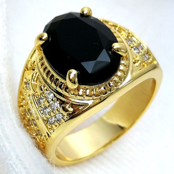 Size 8-15 Jewelry Man's Ring Marriage Engagement Vacuum Plating R283 Ring Black_ipsvogv.com