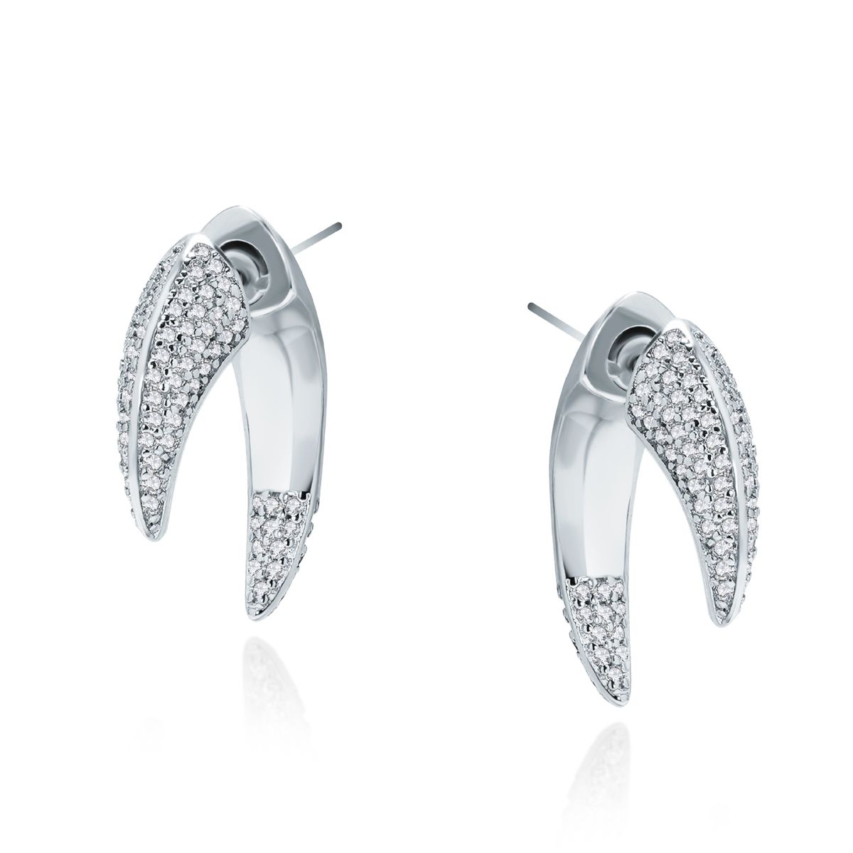 Women's Jewelry Set Fashion New Fashion Design Crescent Horn Diamond C Shaped Earrings New Simple High End Earrings_ipsvogv.com