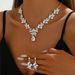 2025 Bride Necklace And Earring Set Crystal Wedding Dress Banquet Gown Accessories Matching_ipsvogv.com