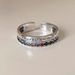 New Sweet And Versatile Niche Design Accessory, Double-layer Color Diamond Letter Ring, Women's Instagram High-end Style_ipsvogv.com