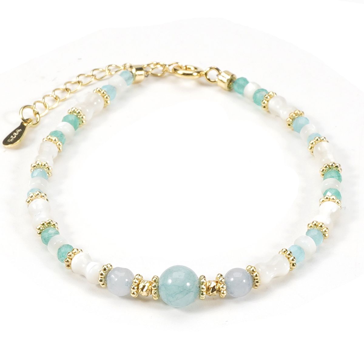 3mm Faceted Crystal Shell Hyacinth Round Beads Natural Stone Bracelet Necklace Set_ipsvogv.com