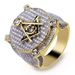 Jin'ao Jewelry AG Freemason Letter Ring, Genuine Gold Plated With Zircon, Personalized Hip Hop Male Ring_ipsvogv.com