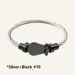 new Fashion brand Horseshoe Cable Bracelets White Gold Plated Black sier Bracelet For Men Women Accessories Jewelry_ipsvogv.com
