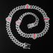 Alloy Punk Broken Love Chain Men's Trendy Diamond Set Cuban Necklace European and American Accessories_ipsvogv.com