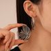 Personalized Metallic Branches Geometric Circles Silver Needle Earrings Stylish Simple Premium Earrings_ipsvogv.com