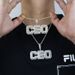 Men's Hip Hop Jewelry Letter Pendant Necklace With Cubic Zirconia, Gold/Silver Plated Twist Chain, 24 Inches, Urban Streetwear Accessory_ipsvogv.com
