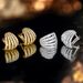 Cao Shi's High-end Ear Buckle Fashionable Lines, Multi-layered With Dense Inlay, Creative Hollow Design Earrings_ipsvogv.com