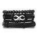 2125 Multi-layer Adjustable Leather Beaded Hand-woven Men's Bracelet Jewelry_ipsvogv.com