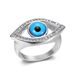 Hot Selling Stainless Steel Gold Plated Inlaid Diamond Blue Angel Eye Hip Hop Men's Ring_ipsvogv.com