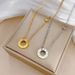 Body 【 Full Titanium Steel 】 Circle LOVE Personality Extremely Simple Wind Furnace Real Gold Necklace For Women 【 】_ipsvogv.com