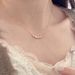 S Pure Silver Broken Diamond Smiling Zircon Necklace For Women, With A Simple And Versatile Design, Collarbone Chain,_ipsvogv.com