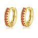 Colored Zircon Ear Clips, Micro Inlaid Geometric Earrings Simple And Personalized Earrings_ipsvogv.com