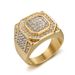 New Hip-Hop Nightclub Jewelry Titanium Steel Gold-Plated Full Diamond Men's Ring_ipsvogv.com