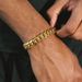 Hip Hop Rap Gold Plated Bracelet Encryption Chain Cuban Men's Necklace_ipsvogv.com