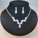 Bridal Jewelry Set - 925 Silver Necklace & Earrings (Wedding Accessories, 18-inch Chain, Individually Packaged, Elegant Two-Piece Set)_ipsvogv.com