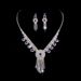 SAPPHIRE SPLENDOR 613 - Luxury Bridal Jewelry Set (Sapphire & Diamond Necklace & Earrings, Hot Seller)_ipsvogv.com