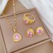 【 Titanium Steel 】 Necklace, Earrings, Ring Set, Light Luxury Full Diamond Rotating Zircon Charm Banquet Earrings and_ipsvogv.com