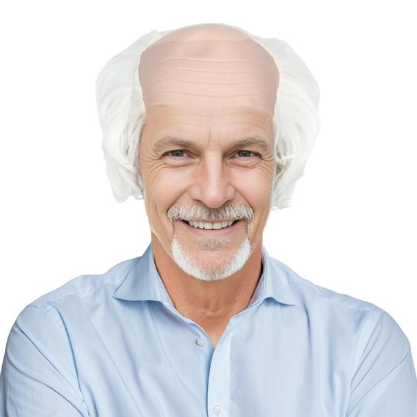 Newlon old man bald wig funny bald wig bald men's wig children's performance props_ipsvogv.com