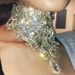 ins texture Valentine's Day flower rhinestone jewelry exaggerated style diamond necklace_ipsvogv.com