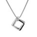 Men's Jewelry Square Geometric Hip Hop Ring Crystal Couple Three Ring Titanium Steel Pendant Long Sweater Chain Jewelry_ipsvogv.com