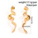 Jewelry Fashion Metal Flower Spiral For Women Simple And Irregular Texture Wings Earrings_ipsvogv.com