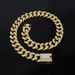 Unisex 20mm Round Chain Full Of Diamond Alloy Men's Necklace Street Rap Trend Hip Hop Style Cuban Chain_ipsvogv.com