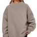 Women's sweatshirt long sleeve turtleneck pullover sweatshirt casual sweatshirt fleece top_ipsvogv.com