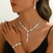 2025 Jewelry Set Banquet Dress Necklace Earrings Bracelet Three-Piece Fashion Versatile Bride Accessories_ipsvogv.com