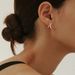 Geometric cross X zircon earrings s925 silver plated rose gold earrings female jewelry silver jewelry_ipsvogv.com