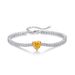 Heart Shaped Simple Sterling Silver Bracelet Female S925 Silver Love Ice Flower Cut High Carbon Diamond Hand Jewelry_ipsvogv.com