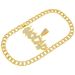 Hip Hop Cool Full Diamond Men's Necklace Flame Letter Pendant Nightclub Rap Singer Cuban Chain Accessories_ipsvogv.com