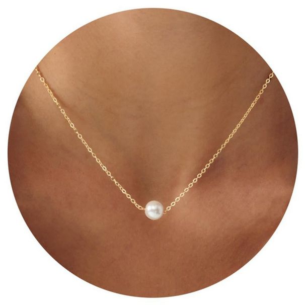 Jewelry Simple Metal Circle Pearl Pendant Y Necklace Fashion Style Trendy Women's Chain Accessories_ipsvogv.com
