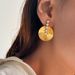 INS Niche INS Fashionable Embossed Pearl Zircon Heart Shaped Circle Earrings_ipsvogv.com