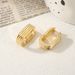 INS U-shaped Glossy Personality Earrings High-end Geometric Square Alloy Ear Cuffs For Women_ipsvogv.com