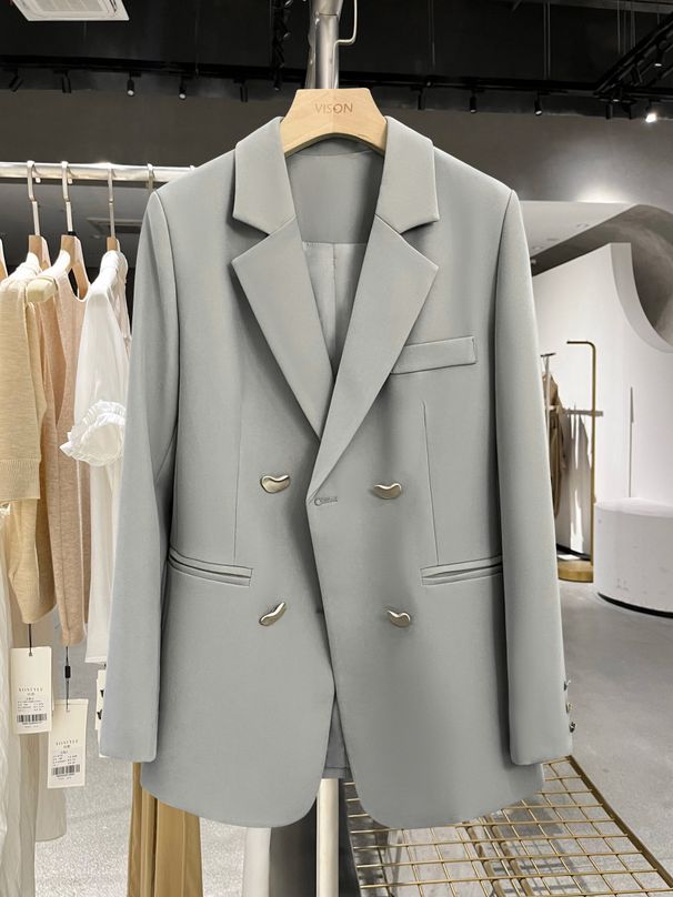 Women's Coat Long Sleeve Blazers Elegant Solid Color_ipsvogv.com