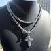 Hip Hop Cross Men's Necklace Round Inlaid Single Row Zircon Tennis Chain Trendy_ipsvogv.com