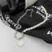 Retro Cold Style Pearl Chain Splicing Round Brand Trend Hip Hop Titanium Steel Necklace Fashionable Light Luxury_ipsvogv.com