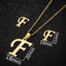 Stainless steel 26 letter pendant necklace set new earrings ladies letter necklace niche accessories_ipsvogv.com