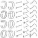 Stainless Steel Nose Nail 40 Pieces Set Piercing Nose Ring C Shape U Shape Men And Women Combination Titanium Steel Jewelry_ipsvogv.com