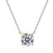 gold Plated Love Moissanite Necklace S925 Silver Inlaid With Brilliant Colored Gemstone Clavicle Chain Light Luxury Fashion_ipsvogv.com